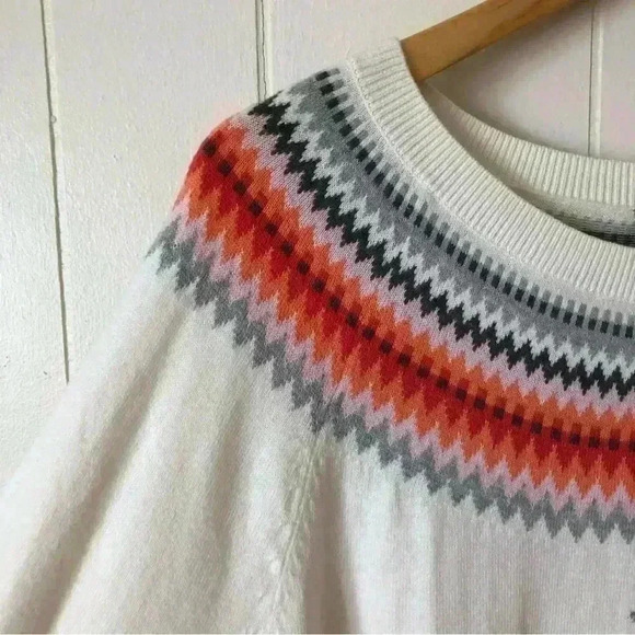 Talbots Lightweight Reindeer Cotton Blend Top Sweater Size L - Picture 3 of 9